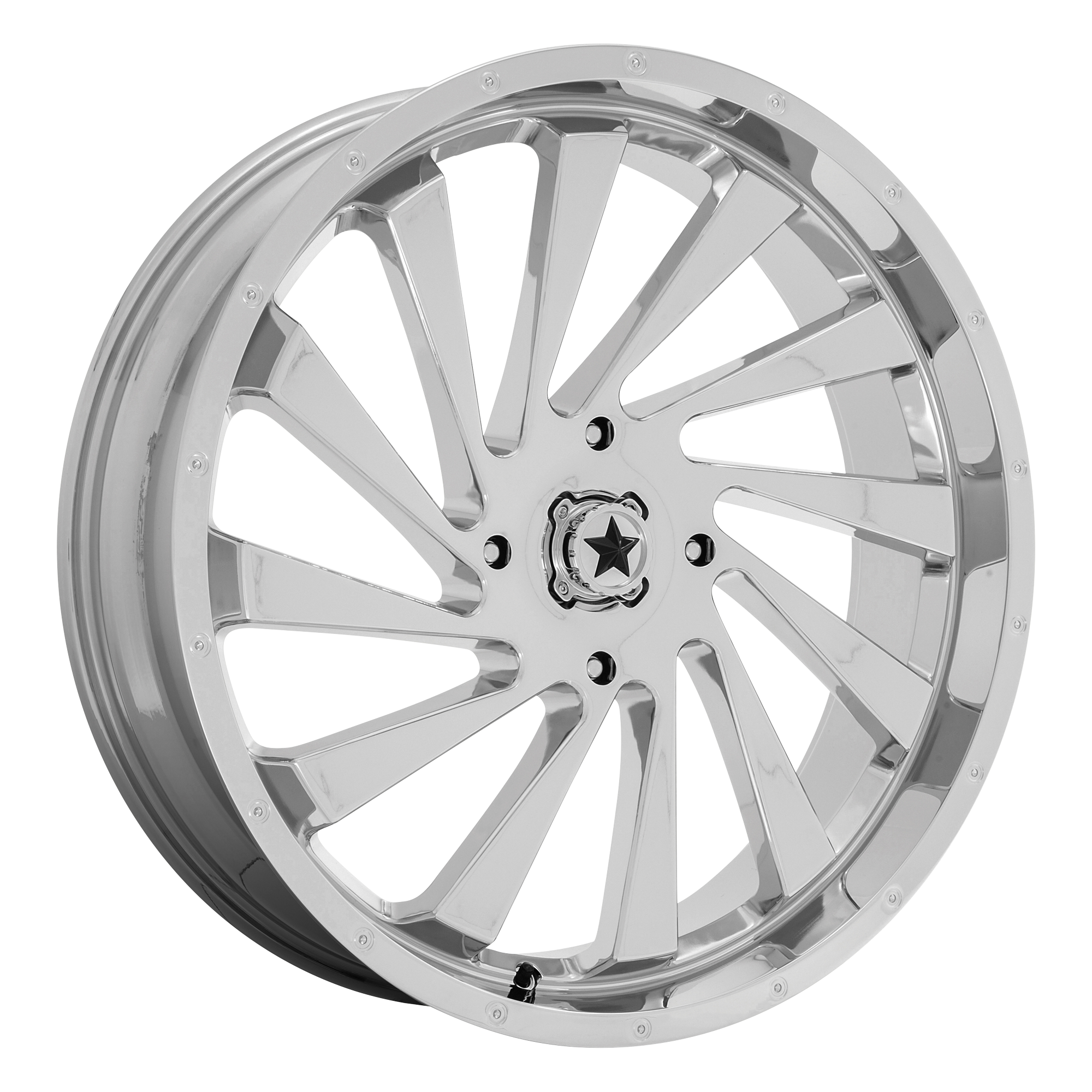 MSA Offroad Wheels M46-024737C - M46 Blade 24X7 Chrome