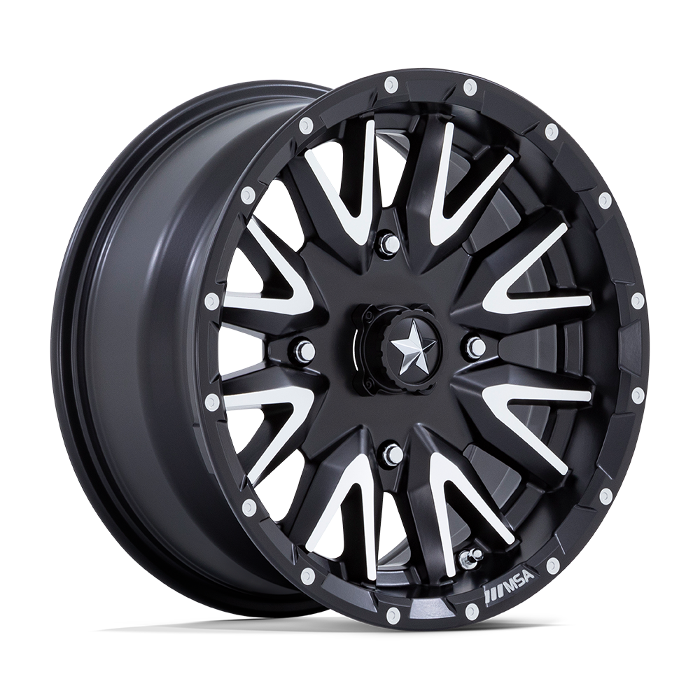 MSA Offroad Wheels MA049MD16704410 - M49 Creed 16X7 Matte Black Machined