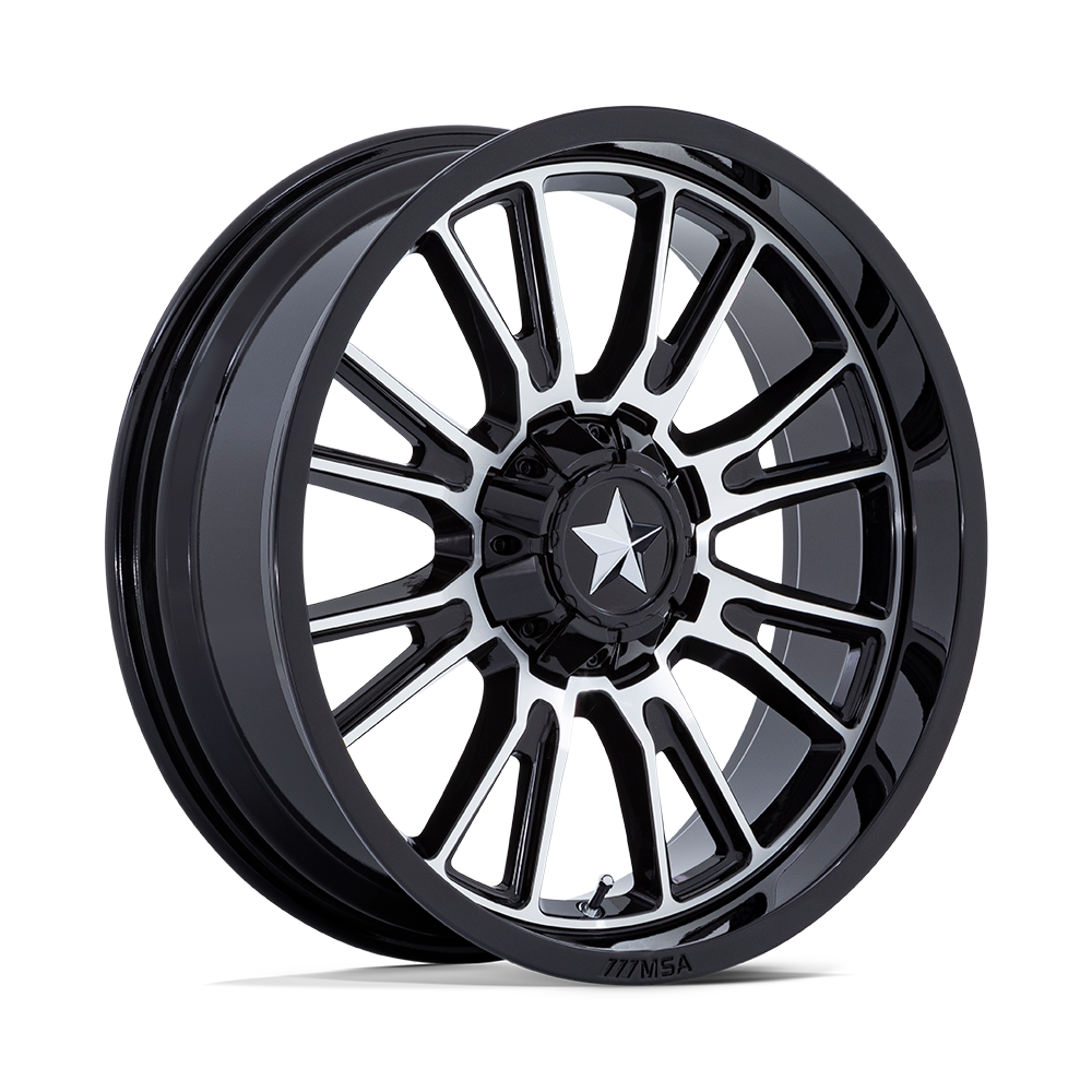 MSA Offroad Wheels MA051BD15701210 - M51 Thunderlips 15X7 Gloss Black Machined