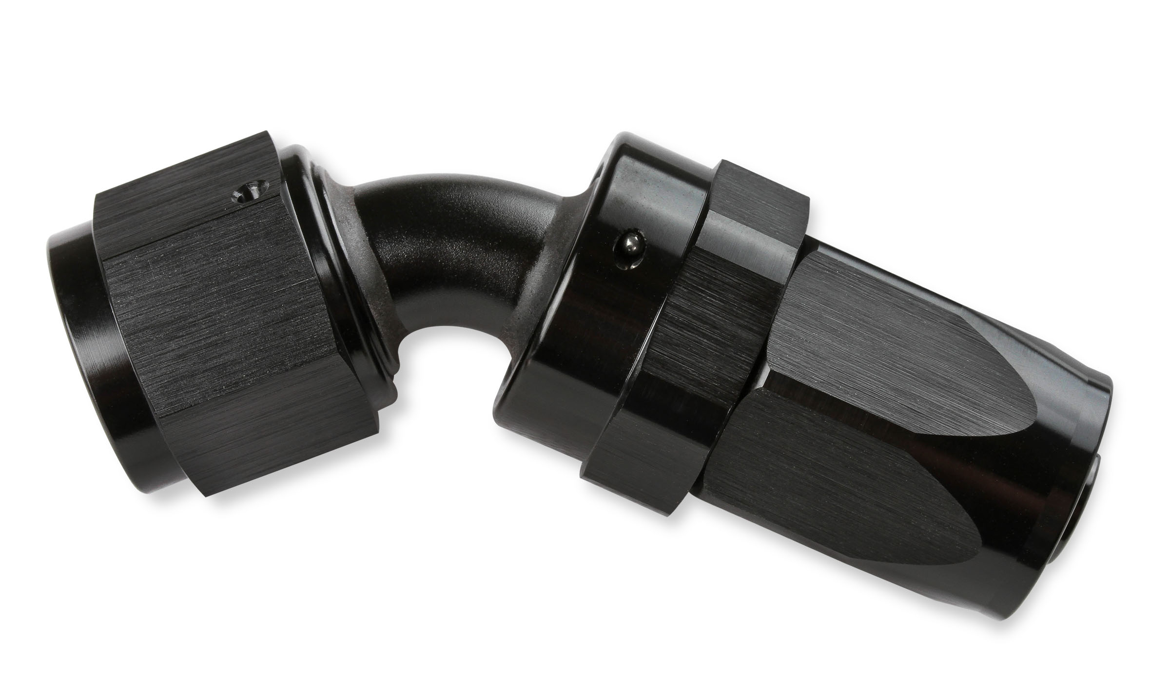 Mr. Gasket 224506-BL - 6 AN 45 Degree Swivel Hose End - Black Mr. Gasket 224506-BL - 6 AN 45 Degree Swivel Hose End - Black