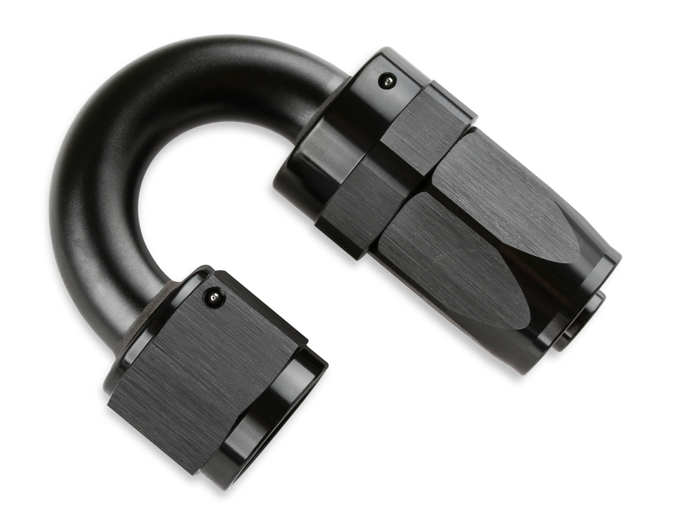 Mr. Gasket 231806-BL - 6 AN 180 Degree Swivel Hose End - Black