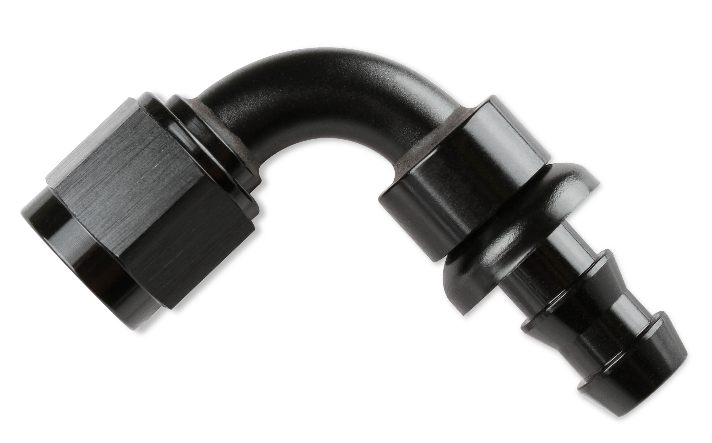Mr. Gasket 209006-BL - 6 AN 90 Degree Push-On Hose Ends - Black