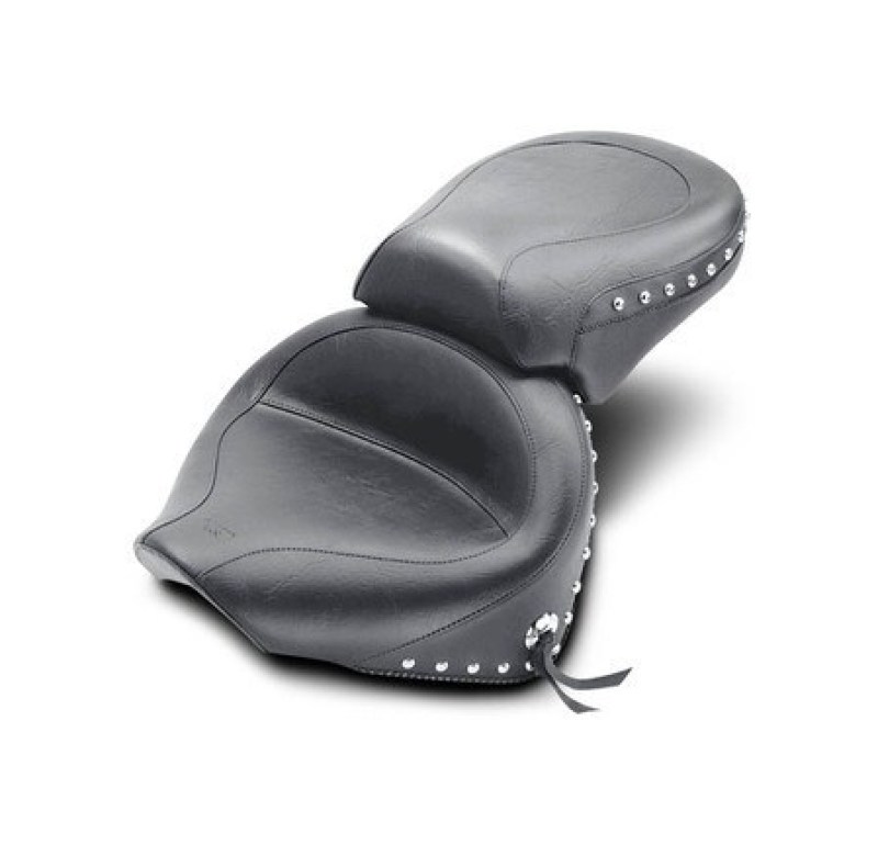 Mustang Motorcycle 75277 - Mustang 99-11 Yamaha V-Star 1100 Custom Wide Touring 2PC Seat w/Studs - Black