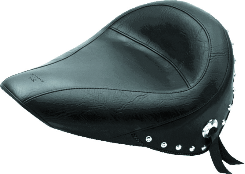 Mustang Motorcycle 75084 - Mustang 84-06 Harley Standard Rear Tire Standard Touring Solo Seat w/Studs - Black