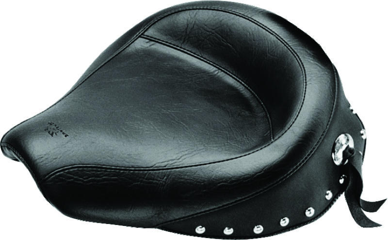 Mustang Motorcycle 75527 - Mustang 58-84 Harley FX/FL Wide Touring Solo Seat w/Studs- Black