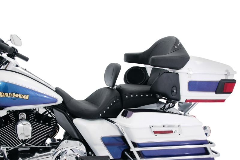 Mustang Motorcycle 75332 - Mustang 93-13 Harley FL Touring Extended Arm Wrap w/Studs - Black Mustang Motorcycle 75332 - Mustang 93-13 Harley FL Touring Extended Arm Wrap w/Studs - Black