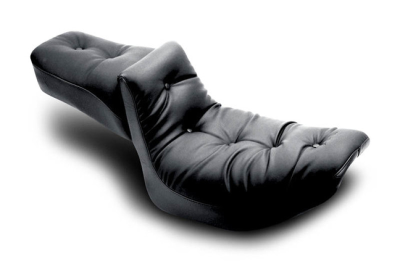Mustang Motorcycle 75083 - Mustang 82-00 Harley FXR 2PC Seat Regal - Black