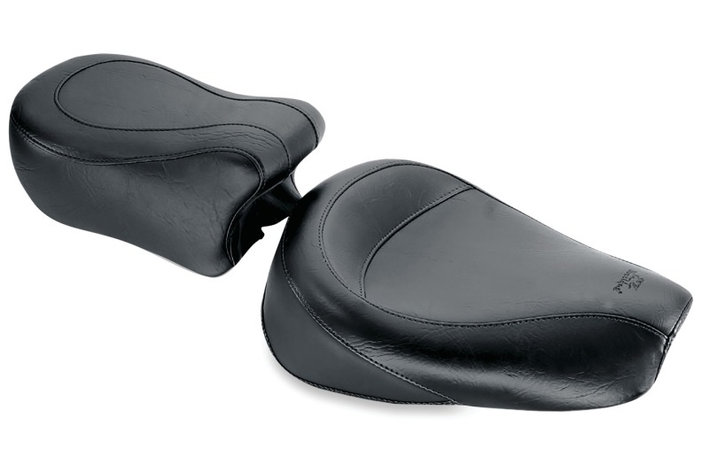Mustang Motorcycle 75118 - Mustang 82-03 Harley Sportster Standard Touring Passenger Seat - Black