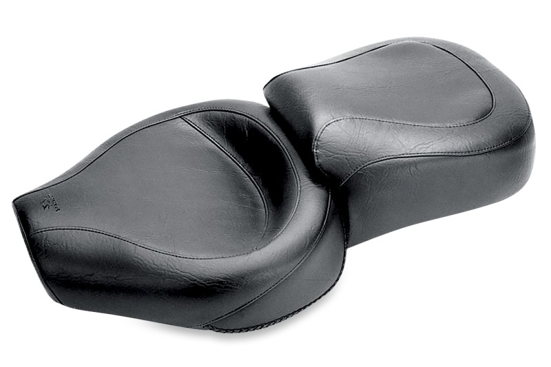 Mustang Motorcycle 75129 - Mustang 82-03 Harley Sportster Wide Touring 1PC Seat - Black