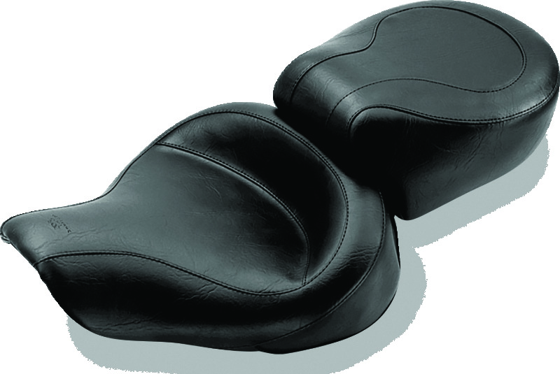 Mustang Motorcycle 75680 - Mustang 91-05 Harley Dyna Wide Touring 1PC Seat - Black