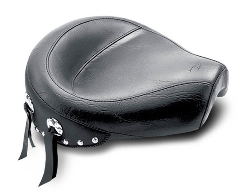 Mustang Motorcycle 75702 - Mustang 82-03 Harley Sportster Wide Touring Solo Seat w/Studs - Black