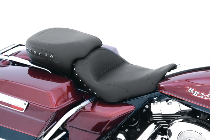 Mustang Motorcycle 75578 - Mustang 97-07 Harley Rd King,06-07 Str Glide,00-05 Eagle Tripper Passenger Seat w/Studs - Black