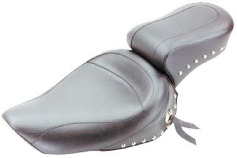 Mustang Motorcycle 75533 - Mustang 91-05 Harley Dyna Standard Touring 1PC Seat w/Studs - Black