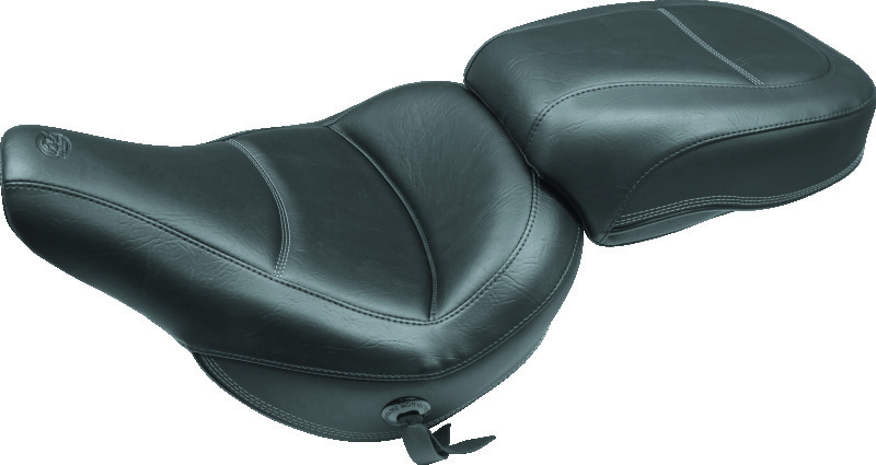 Mustang Motorcycle 75880 - Mustang 18-21 Harley Heritage Classic & Deluxe Standard Touring Solo Seat - Black