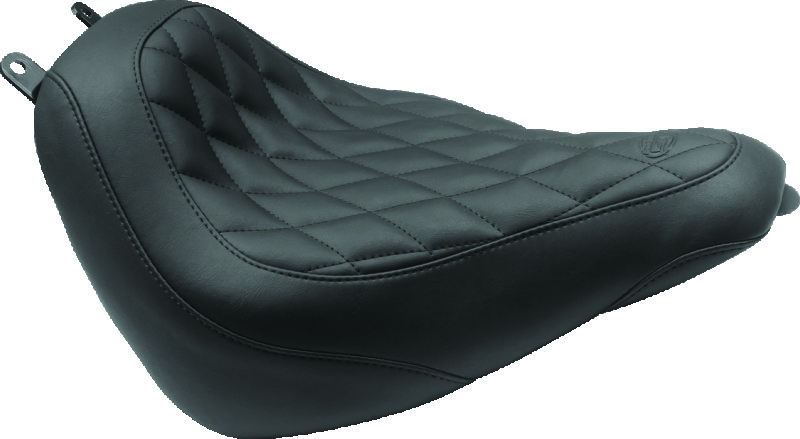 Mustang Motorcycle 76180 - Mustang 00-15 Harley Softail Standard Rear Tire Wide Touring Passenger Seat w/Studs - Black