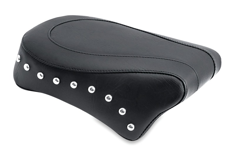 Mustang Motorcycle 76108 - Mustang 06-17 Harley Dyna Standard Touring Passenger Seat w/Studs - Black