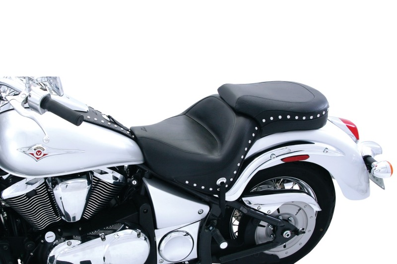 Mustang Motorcycle 76126 - Mustang 06-21 Kawasaki Vulcan 900 Classic, Custom Standard Touring 1PC Seat w/Studs - Black