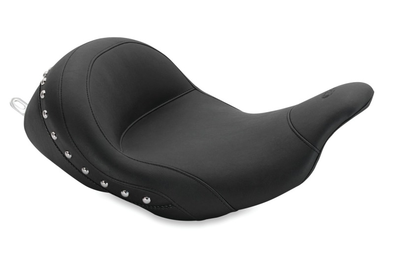 Mustang Motorcycle 76079 - Mustang 08-21 Harley Electra Glide,Rd Glide,Rd King, Str Glide Lowdown Solo Seat w/Studs - Black