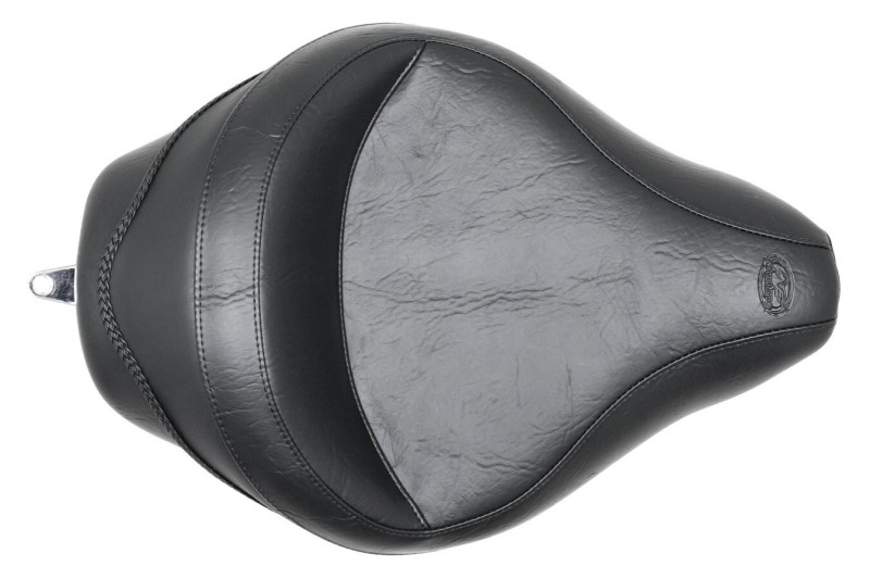 Mustang Motorcycle 76150 - Mustang 04-21 Harley Sportster 4.5 Gallon Wide Touring Solo Seat - Black
