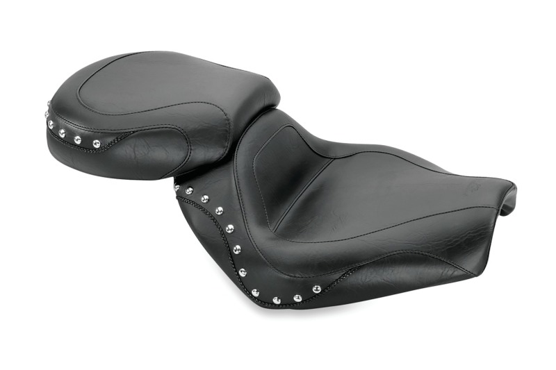 Mustang Motorcycle 75850 - Mustang 04 Suzuki VZ1600 Marauder, 04-05 Boulevard M95 Sport Touring 2PC Seat w/Studs - Black