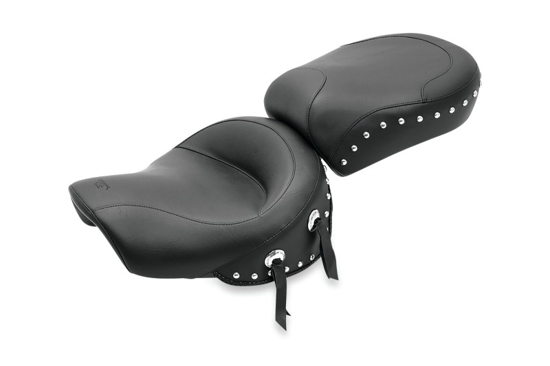 Mustang Motorcycle 75960 - Mustang 96-04 Kawasaki Vulcan 1500 Classic,99-01 Nomad Std Touring 2PC Seat w/Studs - Black