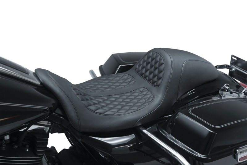 Mustang Motorcycle 75947 - Mustang 08-21 Harley Electra Glide,Rd Glide,Rd King ,Str Glide Hightail Fastback 1PC Seat - Black