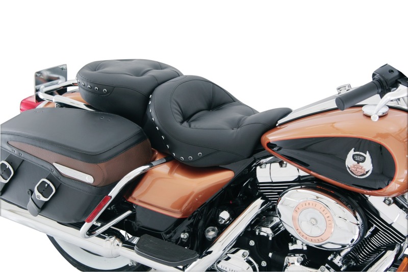 Mustang Motorcycle 76038 - Mustang 08-21 Harley Electra Glide,Rd Glide,Rd King,Street Glide 1PC Seat w/Blk Pearl Studs - Black Mustang Motorcycle 76038 - Mustang 08-21 Harley Electra Glide,Rd Glide,Rd King,Street Glide 1PC Seat w/Blk Pearl Studs - Black