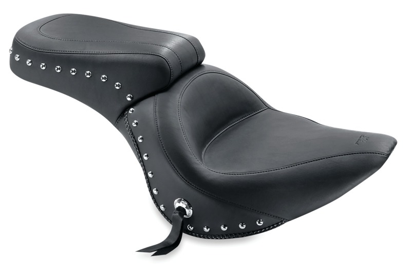 Mustang Motorcycle 76401 - Mustang 06-17 Harley Softail Wide Tire (200mm) Standard Touring 1PC Seat w/Studs - Black Mustang Motorcycle 76401 - Mustang 06-17 Harley Softail Wide Tire (200mm) Standard Touring 1PC Seat w/Studs - Black