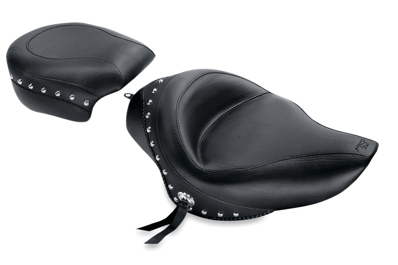 Mustang Motorcycle 76501 - Mustang 04-21 Harley Sportster Standard Touring Passenger Seat w/Studs - Black