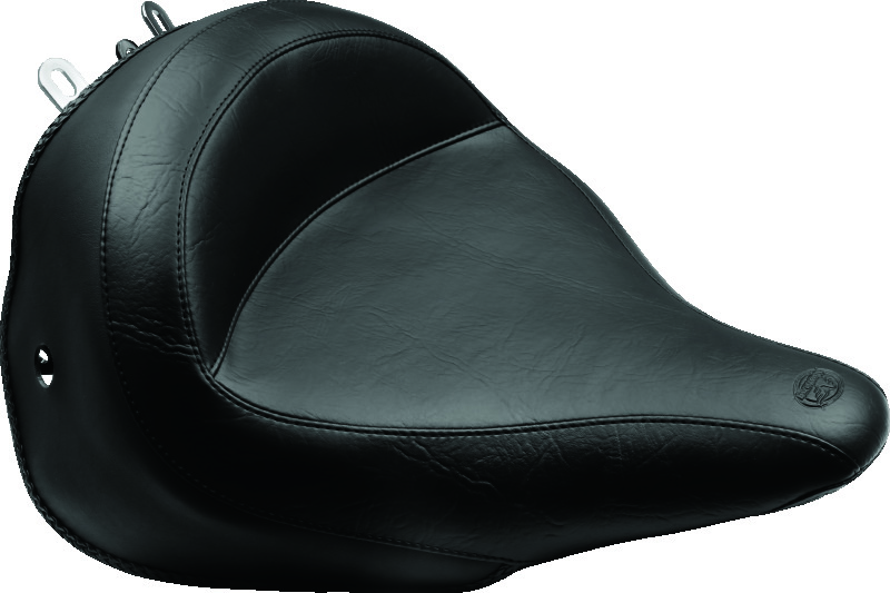 Mustang Motorcycle 76232 - Mustang 05-17 Harley Deluxe (With Standard Rack) Harley Wide Touring Solo Seat - Black