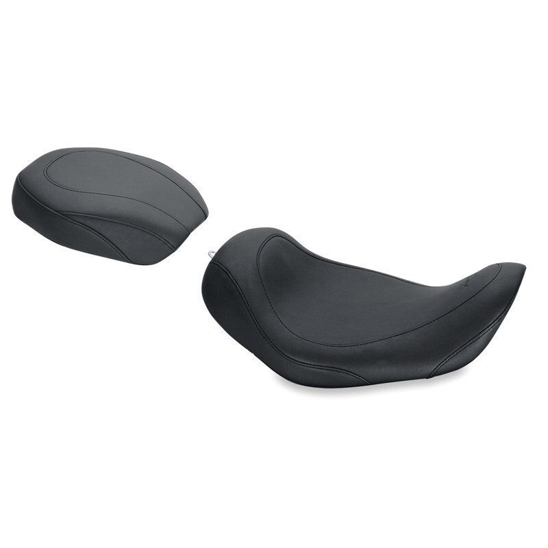 Mustang Motorcycle 76700 - Mustang 06-17 Harley Dyna Wide Tripper Solo Seat - Black