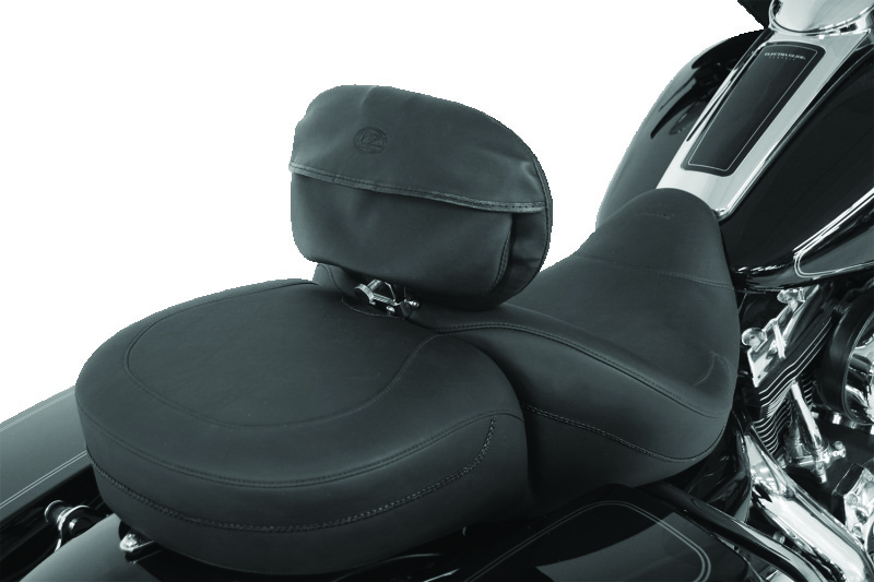 Mustang Motorcycle 77621 - Mustang Harley Standard Touring Driver Backrest Pouch Cover - Black