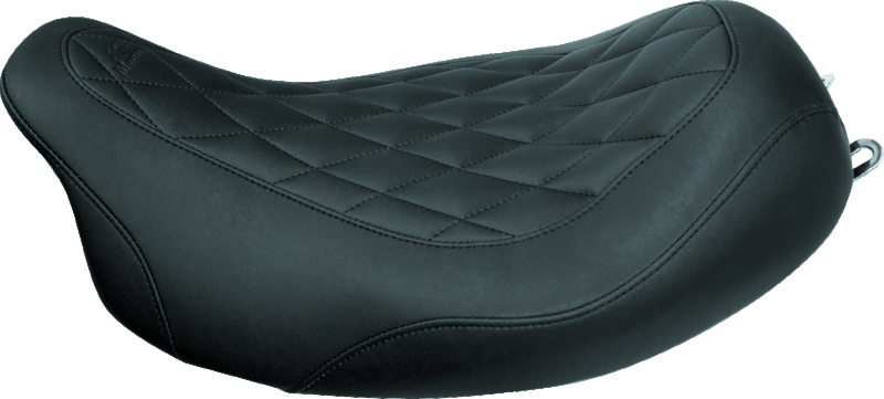 Mustang Motorcycle 76694 - Mustang 08-21 Harley Electra Glide Std,Rd Glide,Rd King,Str Glide Solo Seat Diamond Stitch - Brown