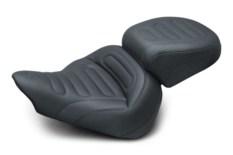 Mustang Motorcycle 76578 - Mustang 13-17 Harley Softail Breakout Standard Touring Solo Seat Trapezoid - Black