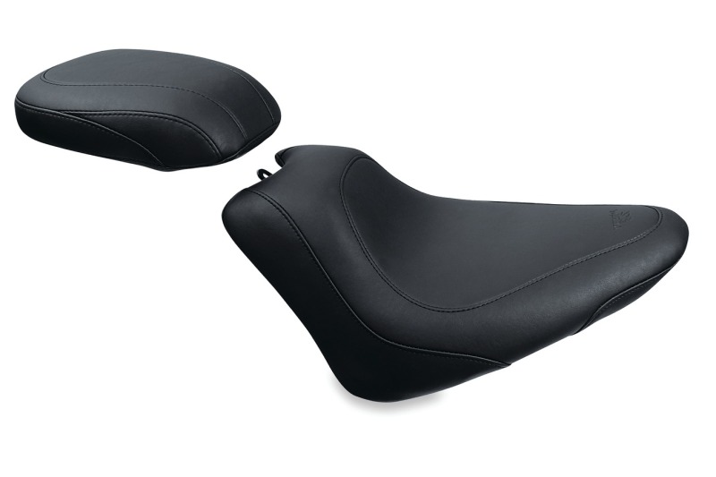 Mustang Motorcycle 76760 - Mustang 11-13 Harley Blackline, 12-17 Slim/Slim S Wide Tripper Solo Seat - Black