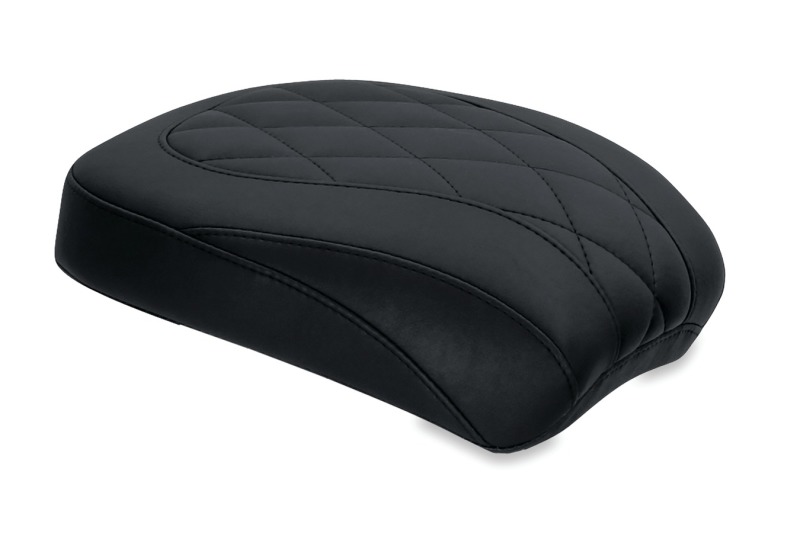 Mustang Motorcycle 76813 - Mustang 00-15 Harley Softail Standard Rear Tire Wide Tripper Passenger Seat Diamond Stitch - Black