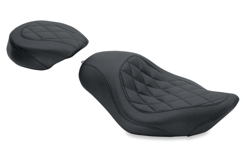 Mustang Motorcycle 76728 - Mustang 04-21 Harley Sportster Wide Tripper Solo Seat Diamond Stitch - Black Mustang Motorcycle 76728 - Mustang 04-21 Harley Sportster Wide Tripper Solo Seat Diamond Stitch - Black