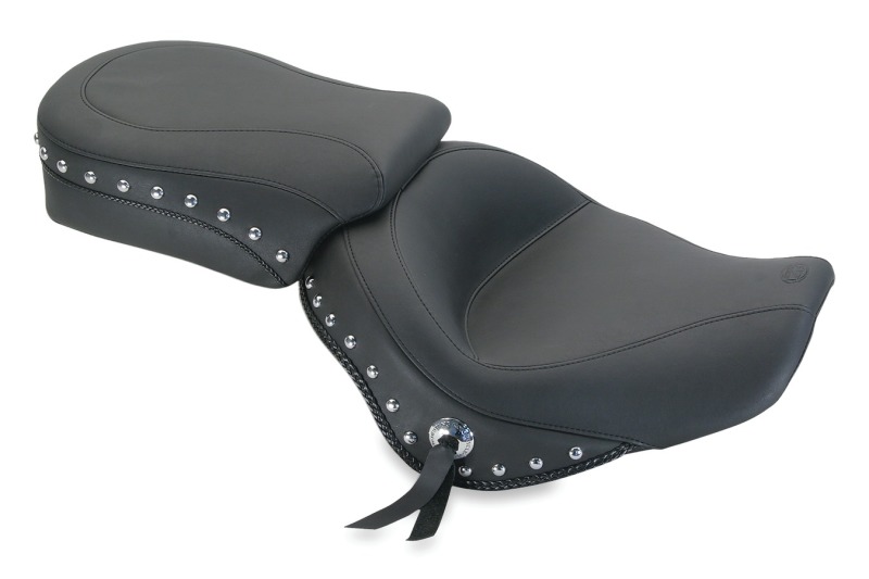 Mustang Motorcycle 76830 - Mustang 10-18 Triumph Thunderbird, Thunderbird Storm Std. Touring 2PC Seat w/Studs - Black
