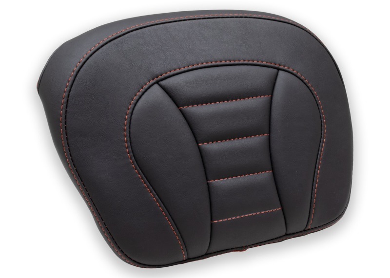 Mustang Motorcycle 76886AB - Mustang 08-21 Harley FL Touring Accessories Tour-Pak Pad w/Red Stitch - Black