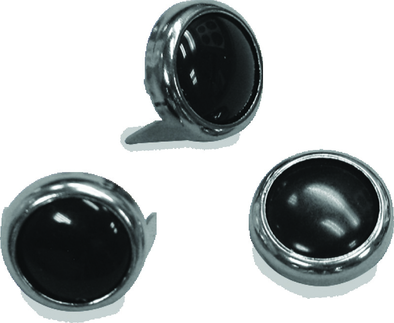 Mustang Motorcycle 78089 - Mustang Studs 12.5mm (Bag of 10) - Black