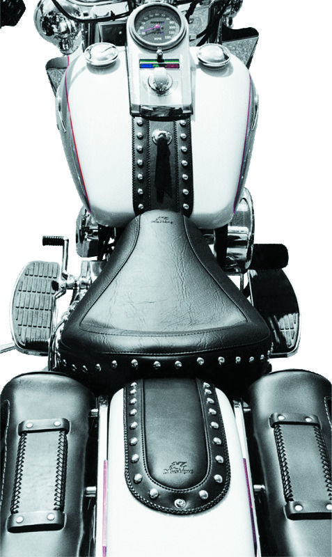 Mustang Motorcycle 79429 - Mustang 04-21 Harley Sportster 4.5 Wide Touring Solo Seat w/Driver Backrest - Black
