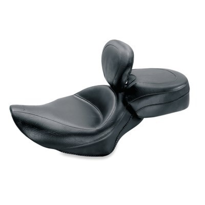 Mustang Motorcycle 79379 - Mustang 04-21 Harley Sportster Wide Touring Recessed Passenger Seat - Black