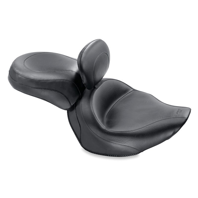 Mustang Motorcycle 79455 - Mustang 06-15 Yamaha Roadliner, Stratoliner Wide Touring Recessed Passenger Seat - Black
