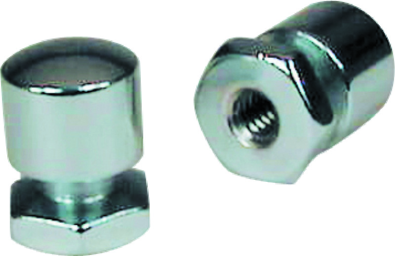 Mustang Motorcycle 78032 - Mustang Solo Mounting Nuts (Pair) - Chrome