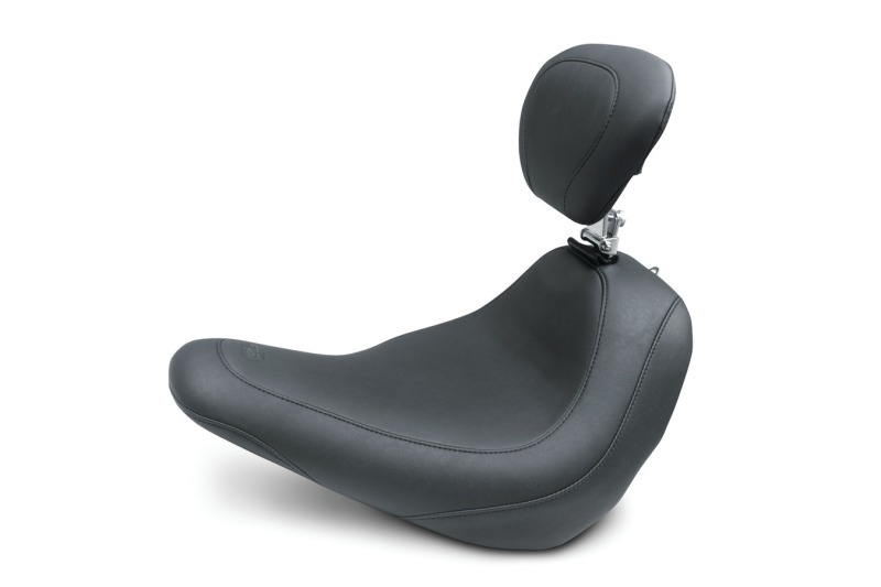 Mustang Motorcycle 79043 - Mustang 18-21 Harley Low Rider, Sport Glide Wide Tripper Solo Seat w/ Driver Backrest - Black