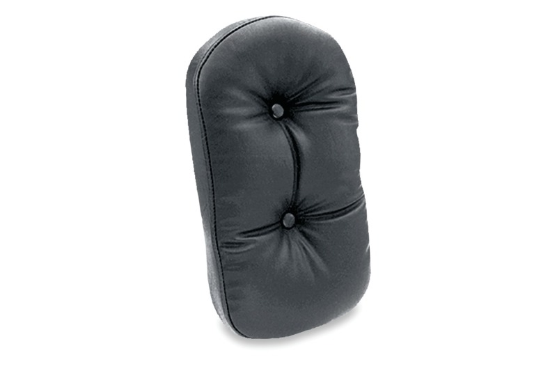 Mustang Motorcycle 79038 - Mustang Harley Medallion Style Sissy Bar Pad Regal (6.5 inch x 11 inch) - Black