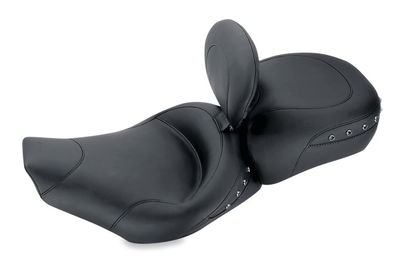 Mustang Motorcycle 79102 - Mustang 97-07 Harley Rd King,06-07 Str Glide,00-05 Eagle Solo Seat w /DBR Black Pearls - Black