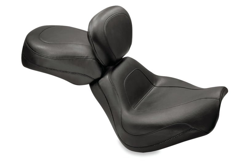 Mustang Motorcycle 79158 - Mustang 00-07 Harley Softail Deuce Sport Touring Solo Seat w/Driver Backrest - Black Mustang Motorcycle 79158 - Mustang 00-07 Harley Softail Deuce Sport Touring Solo Seat w/Driver Backrest - Black