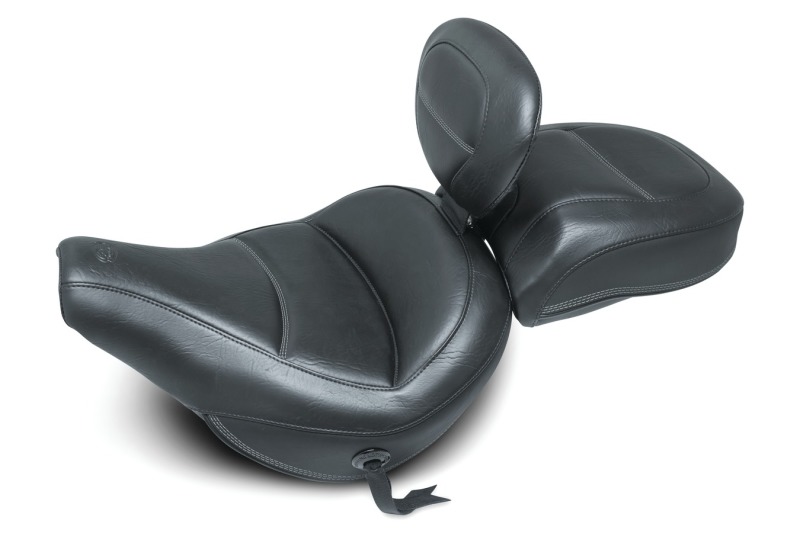Mustang Motorcycle 79331 - Mustang 18-21 Harley Heritage Classic Standard Deluxe Touring Recessed Passenger Seat - Black