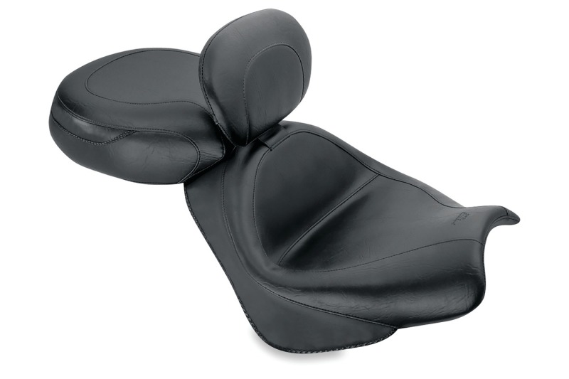 Mustang Motorcycle 79341 - Mustang 02-08 Honda VTX1800 Retro, S, T Wide Touring 2PC Seat w/ Driver Backrest - Black Mustang Motorcycle 79341 - Mustang 02-08 Honda VTX1800 Retro, S, T Wide Touring 2PC Seat w/ Driver Backrest - Black